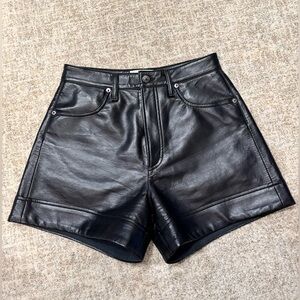 Agolde Leather Shorts